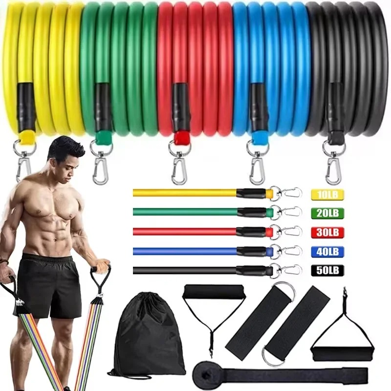 Resistance Bands Set With Handles - Bandas Elásticas de Resistencia para Ejercicios