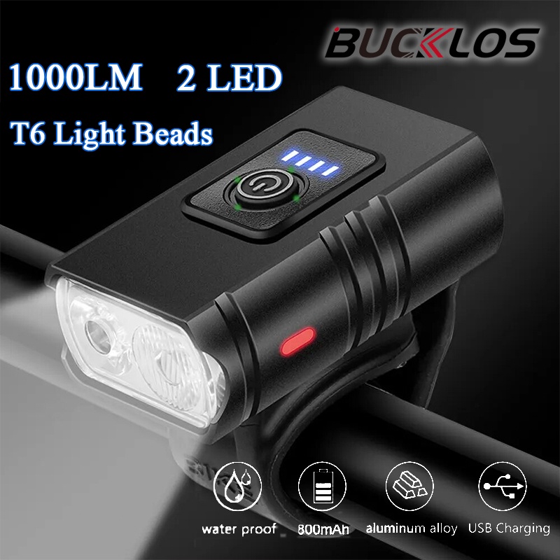 Rechargeable Bicycle Headlight 1000 Lumen - Luces de bicicleta 1000 lúmenes 2500mAh