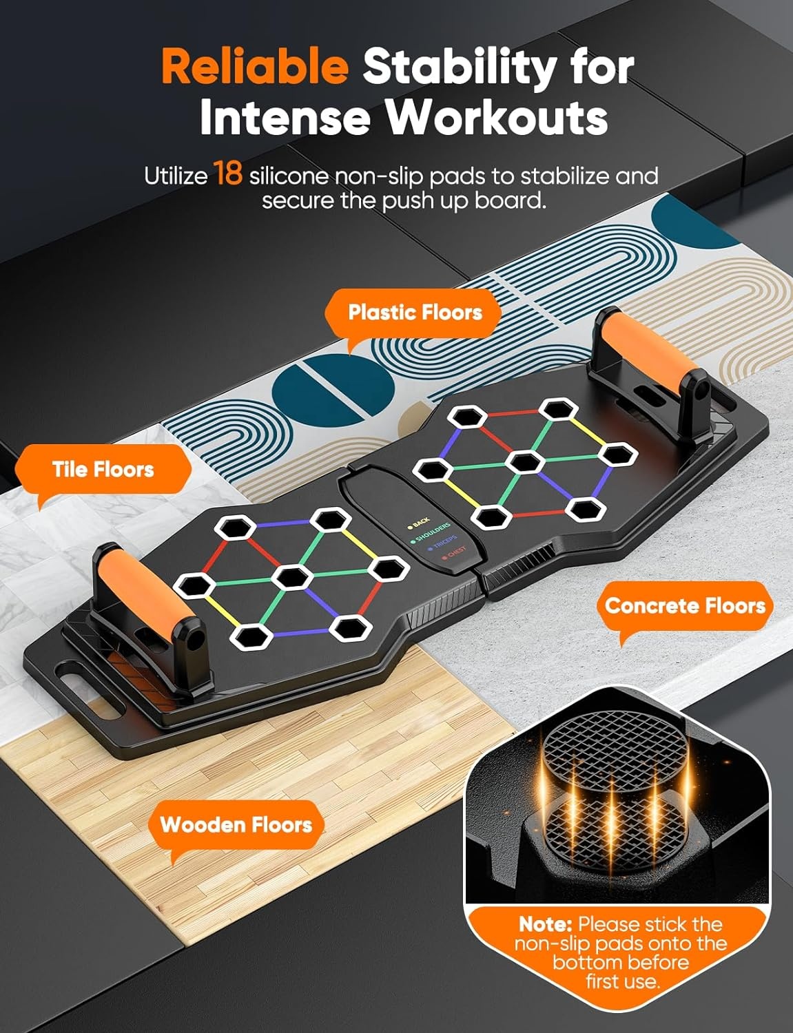 Pilates Bar Kit With Resistance Bands - Kit de tabla plegable multifuncional para
