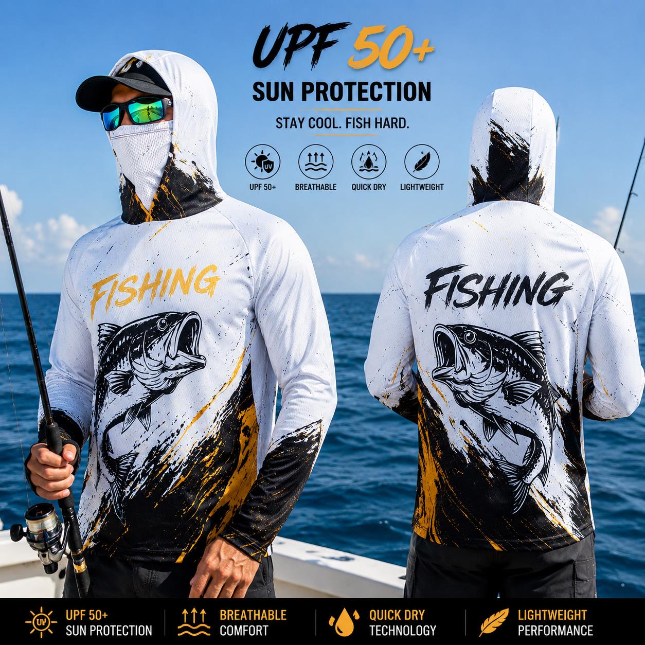 Camiseta de pesca de manga lar - Fishing reseña y precio