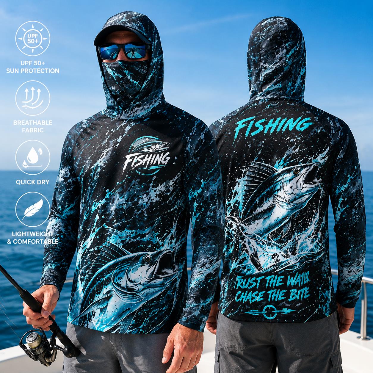 Camiseta de pesca de manga lar - Fishing reseña y precio