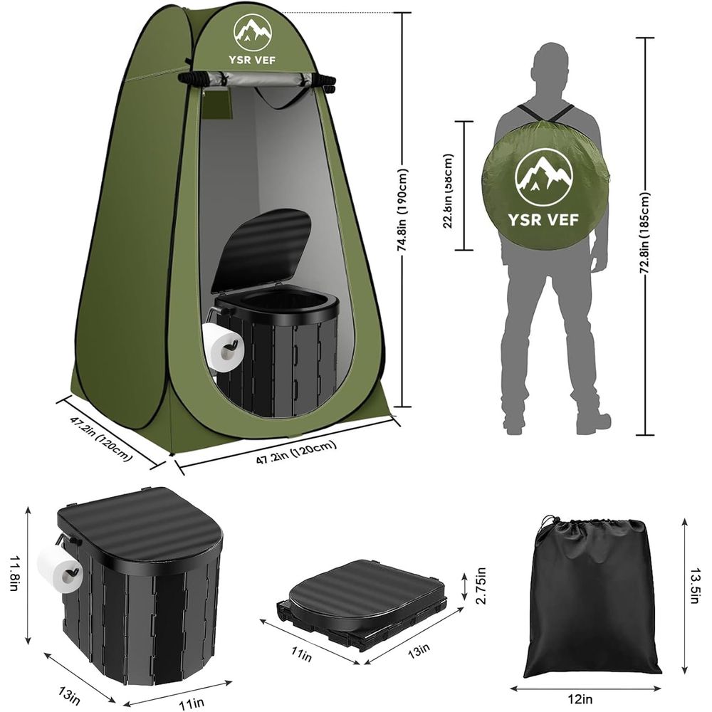 Kit de Inodoro Portátil, Inodo - Camping reseña y precio