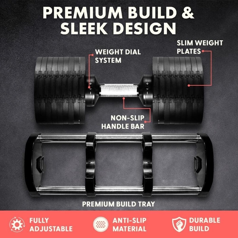 Equipo de Gimnasio Grande, Jue - Adjustable Dumbbell Pair 40Kg reseña y precio