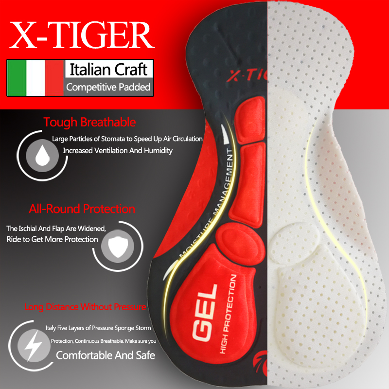 X-TIGER de ciclismo para hombr - Padded Cycling Shorts 5D Gel reseña y precio