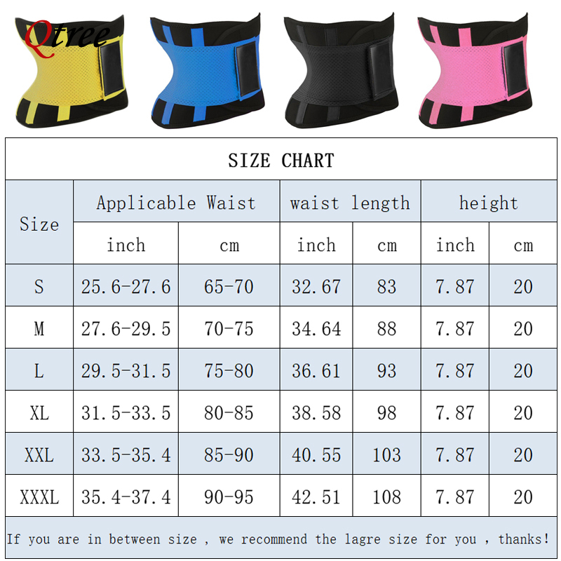 Qtree-Cinturón de entrenamient - Sweat Waist Trainer Belt Neoprene reseña y precio
