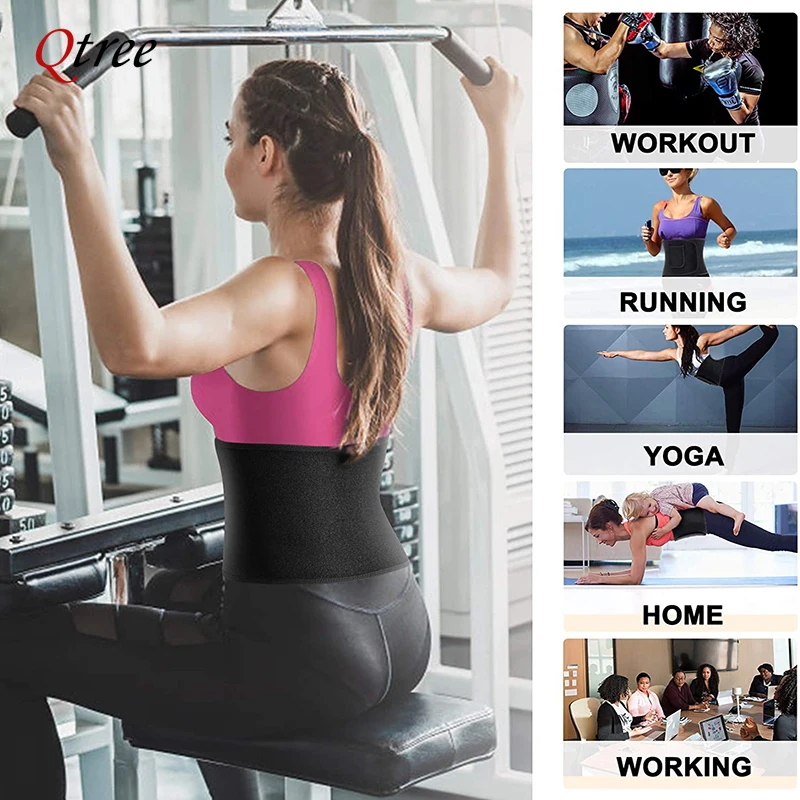 Qtree cintura Cincher cuerpo S - Sweat Waist Trainer Belt Neoprene reseña y precio