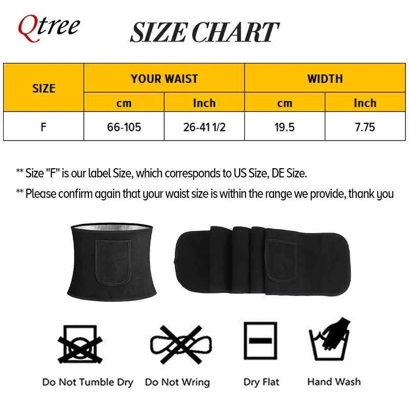 Qtree cintura Cincher cuerpo S - Sweat Waist Trainer Belt Neoprene reseña y precio