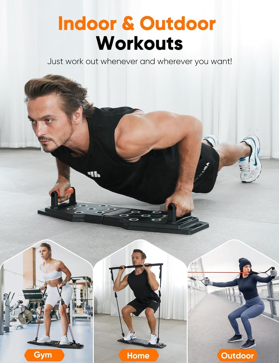 Kit de tabla plegable multifun - Pilates Bar Kit With Resistance Bands reseña y precio