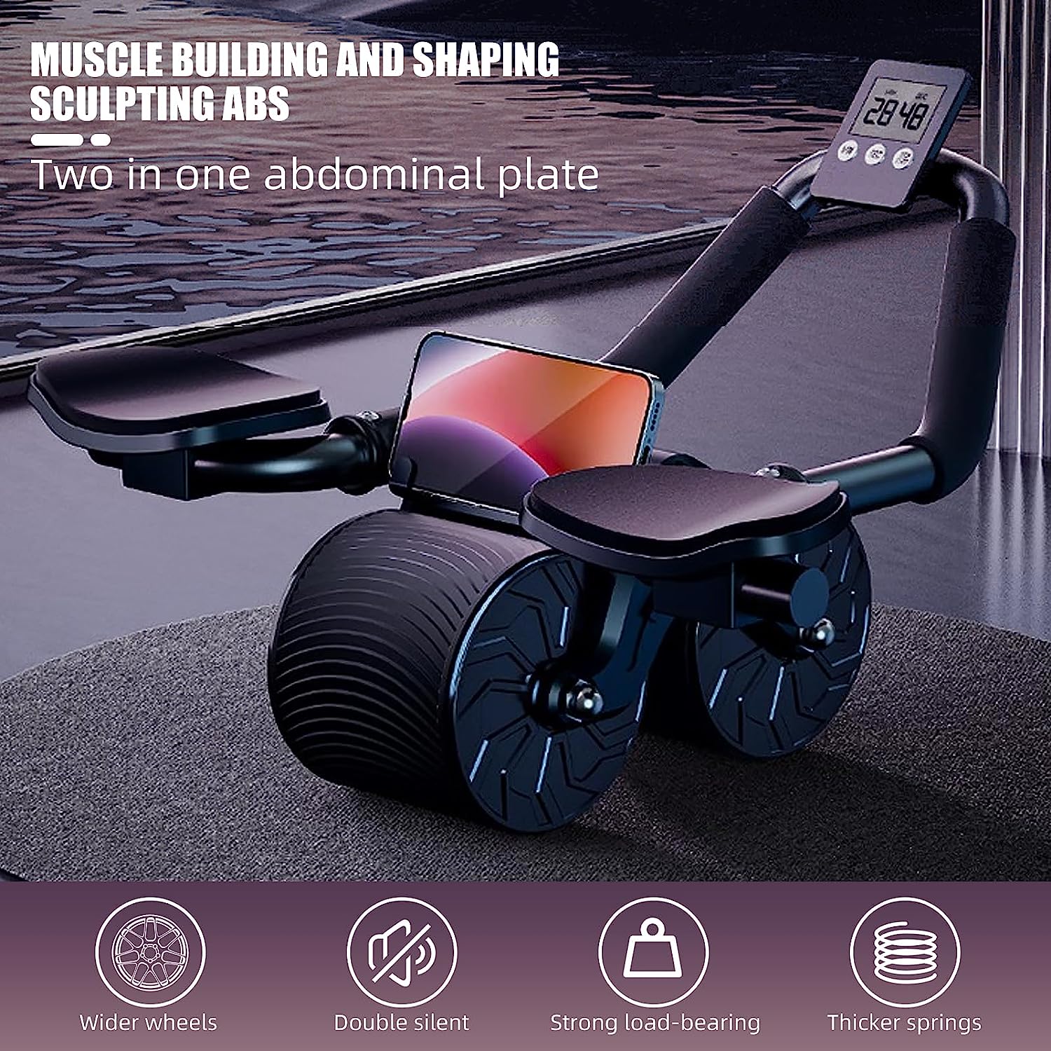 Soporte para codo, rueda Abdom - Ab Roller Wheel With Elbow Support reseña y precio
