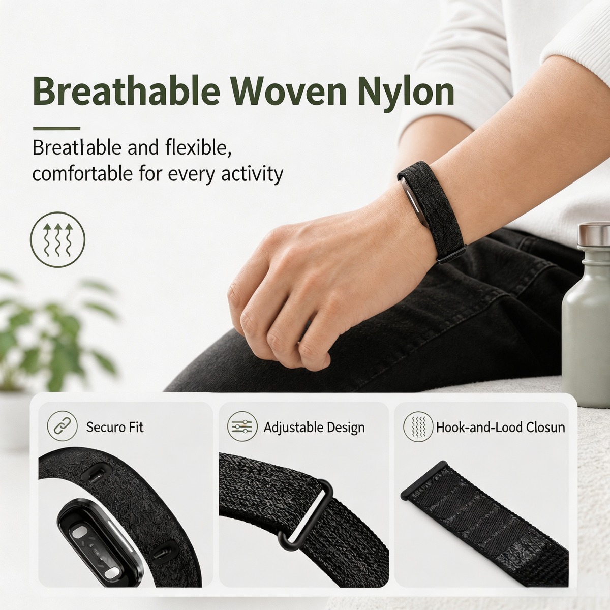 Pulsera ligera de nailon trans - Resistance Bands Set With Handles reseña y precio