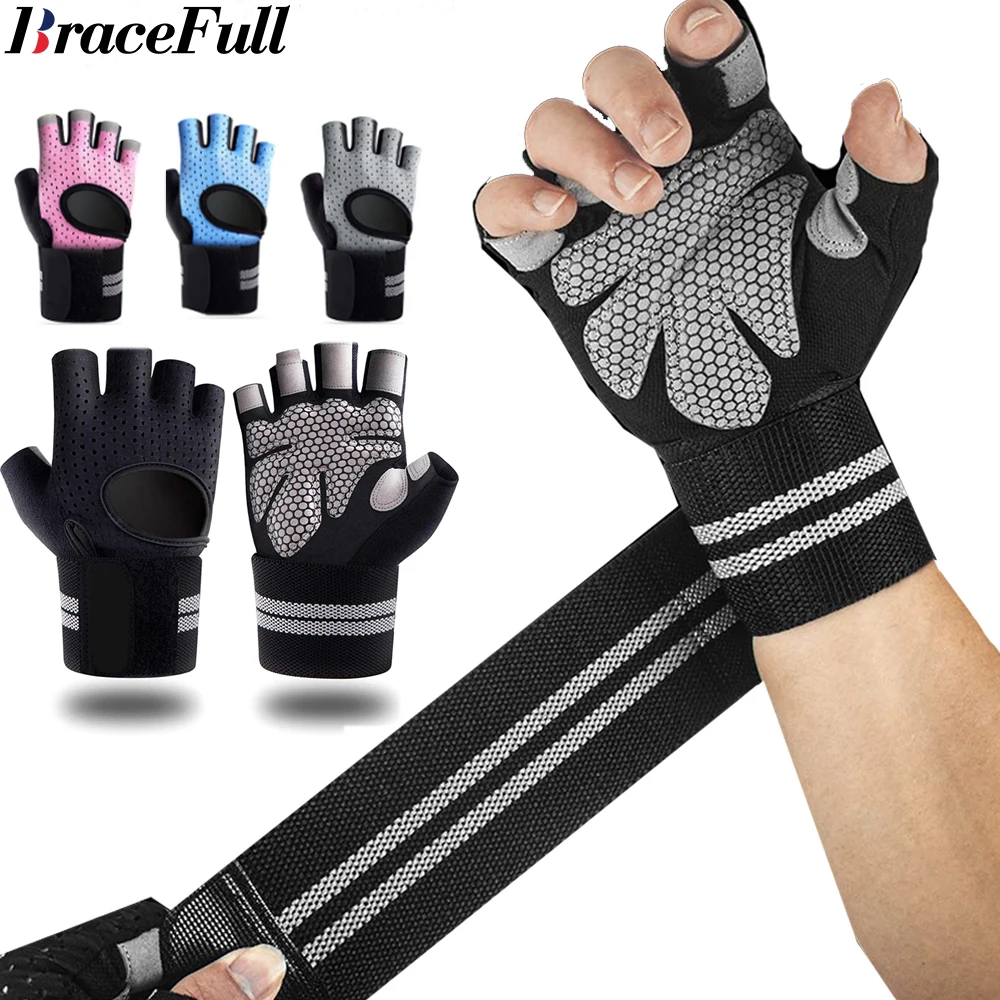 1 par de guantes de gimnasio d - Wrist Wraps Weightlifting Support reseña y precio