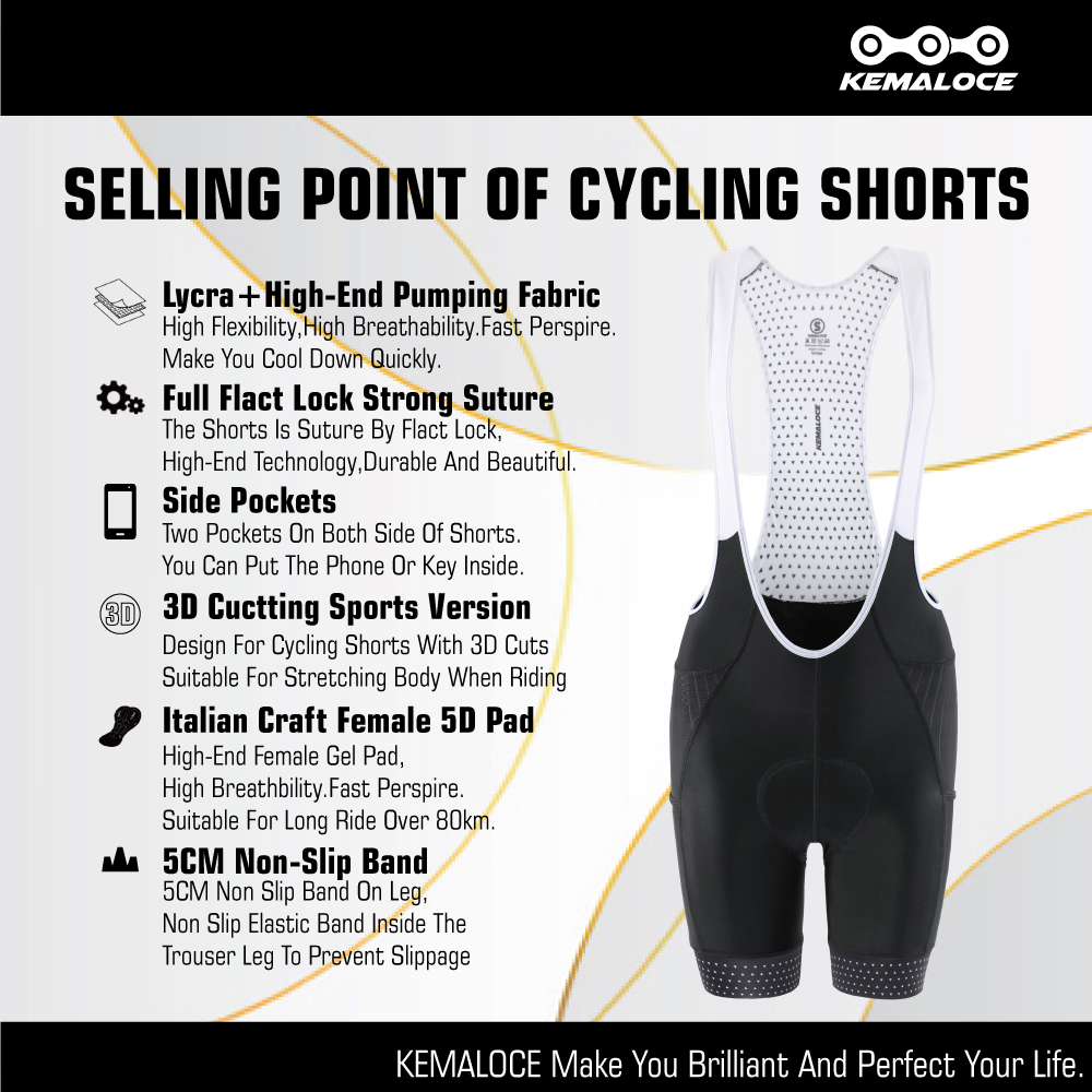 KEMALOCE-pantalones cortos de  - Padded Cycling Shorts 5D Gel reseña y precio